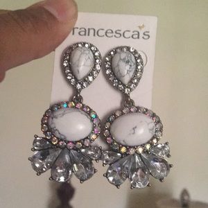 Beautiful white/silver earrings